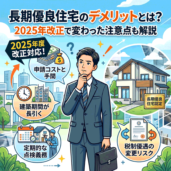 長期優良住宅のデメリットとは？2025年改正で変わった注意点も解説
