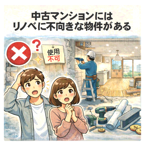 中古マンションを購入すると同時にリノベーションをする人が失敗しやすい落とし穴