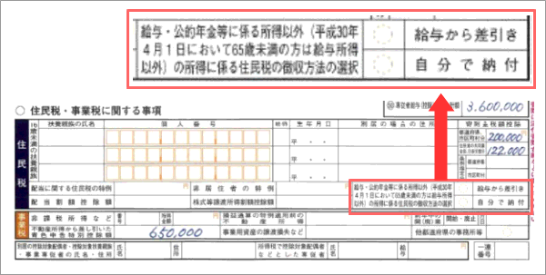 不動産所得にかかる住民税は、自宅に納税通知書が届くように希望できる